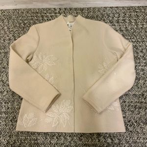 Talbots Cream Colored Snap Closure Jacket Small